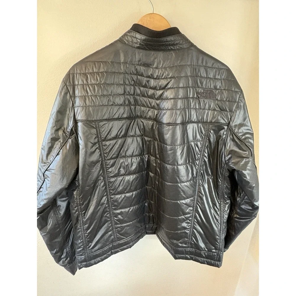 The North Face Mens XL Quilted Insulated Jacket Black‎ TB5MTNSM Moto